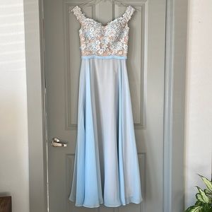 Floor-length dress in Sky Blue